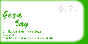 geza vay business card